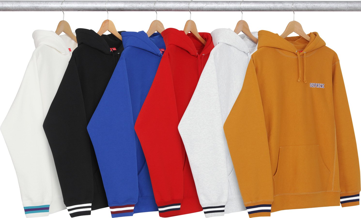 Striped Cuff Hooded Sweatshirt - fall winter 2016 - Supreme