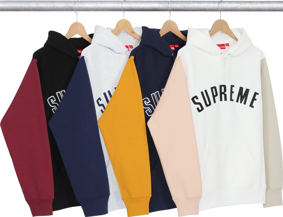 Color Block Arc Logo Hoodie