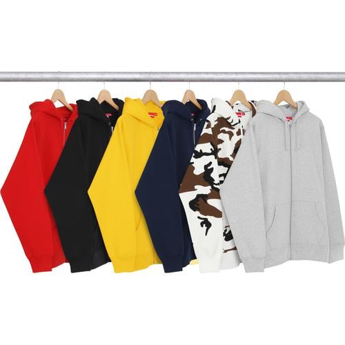 Supreme Rib Logo Zip Up Sweat for fall winter 16 season