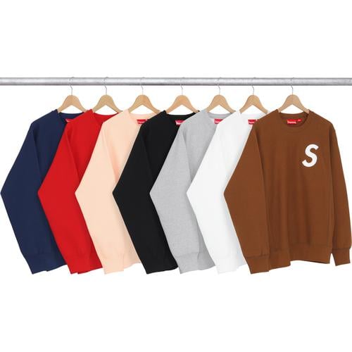 Supreme S Logo Crewneck for fall winter 16 season