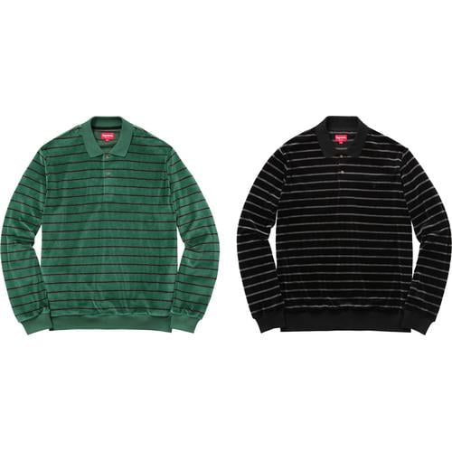 Details on Striped Velour L S Polo from fall winter
                                            2016