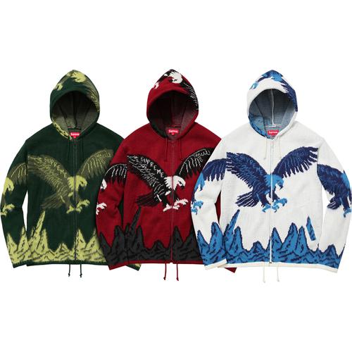 Supreme Eagle Hooded Zip Up Sweater for fall winter 16 season