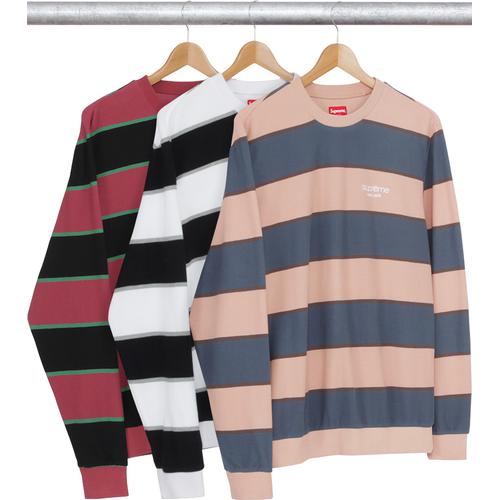 Supreme Striped Twill Crewneck for fall winter 16 season