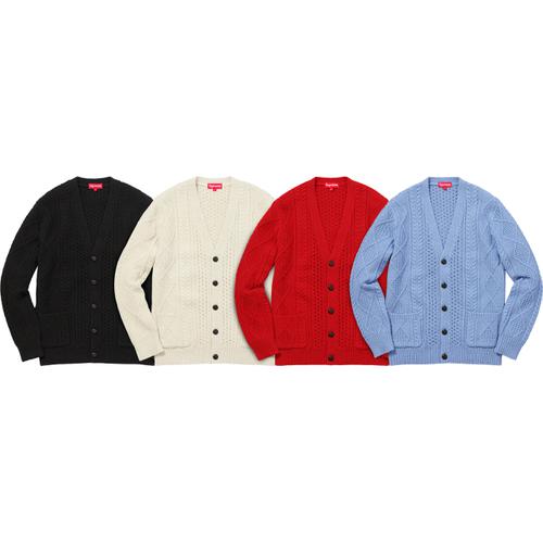 Supreme Cable Knit Cardigan for fall winter 16 season