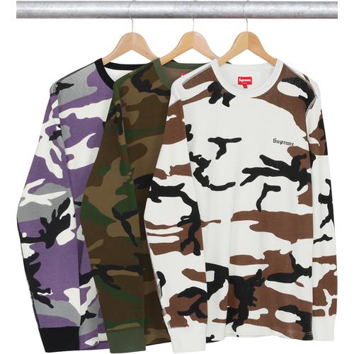 Supreme Camo Waffle Thermal for fall winter 16 season