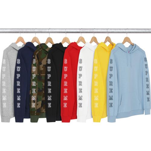 Supreme Hooded Sleeve Stripe Top for fall winter 16 season