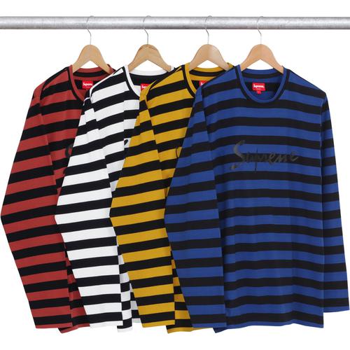 Supreme Medium Stripe L S Tee for fall winter 16 season