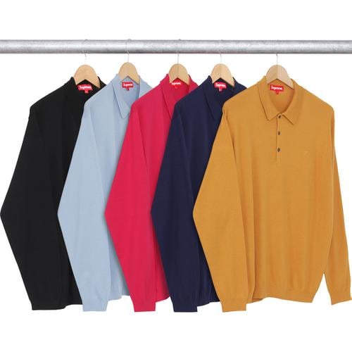 Supreme Knit L S Polo for fall winter 16 season