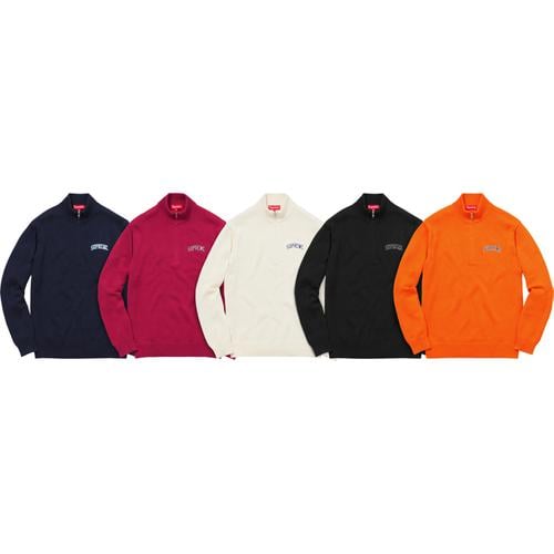 Supreme Half Zip Mock Neck Sweater for fall winter 16 season