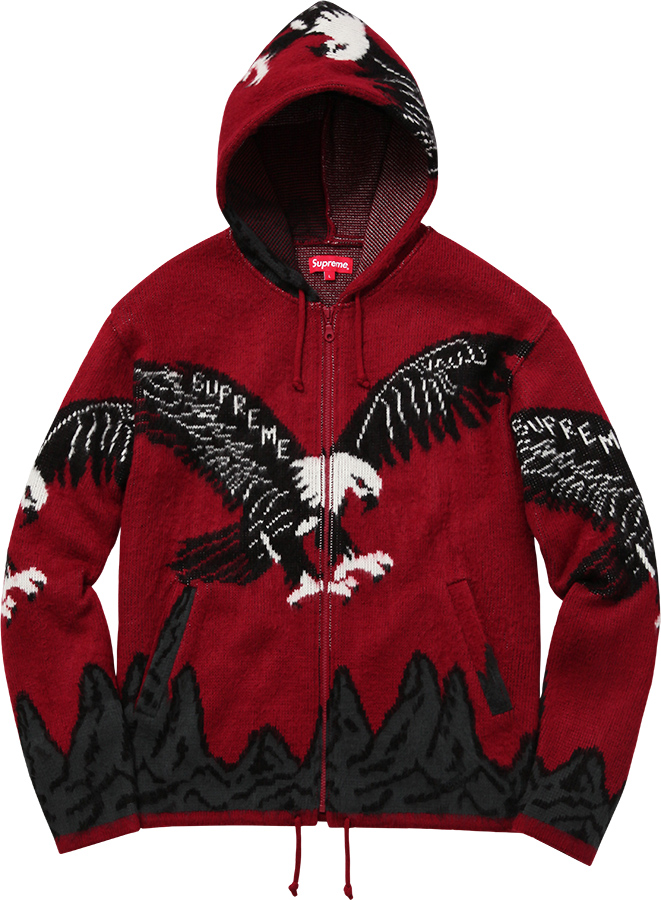 Eagle Hooded Zip Up Sweater - fall winter 2016 - Supreme