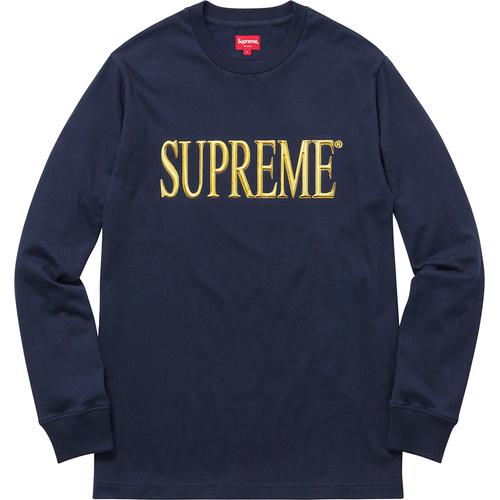 Supreme Gold Logo L S Tee (FW16)