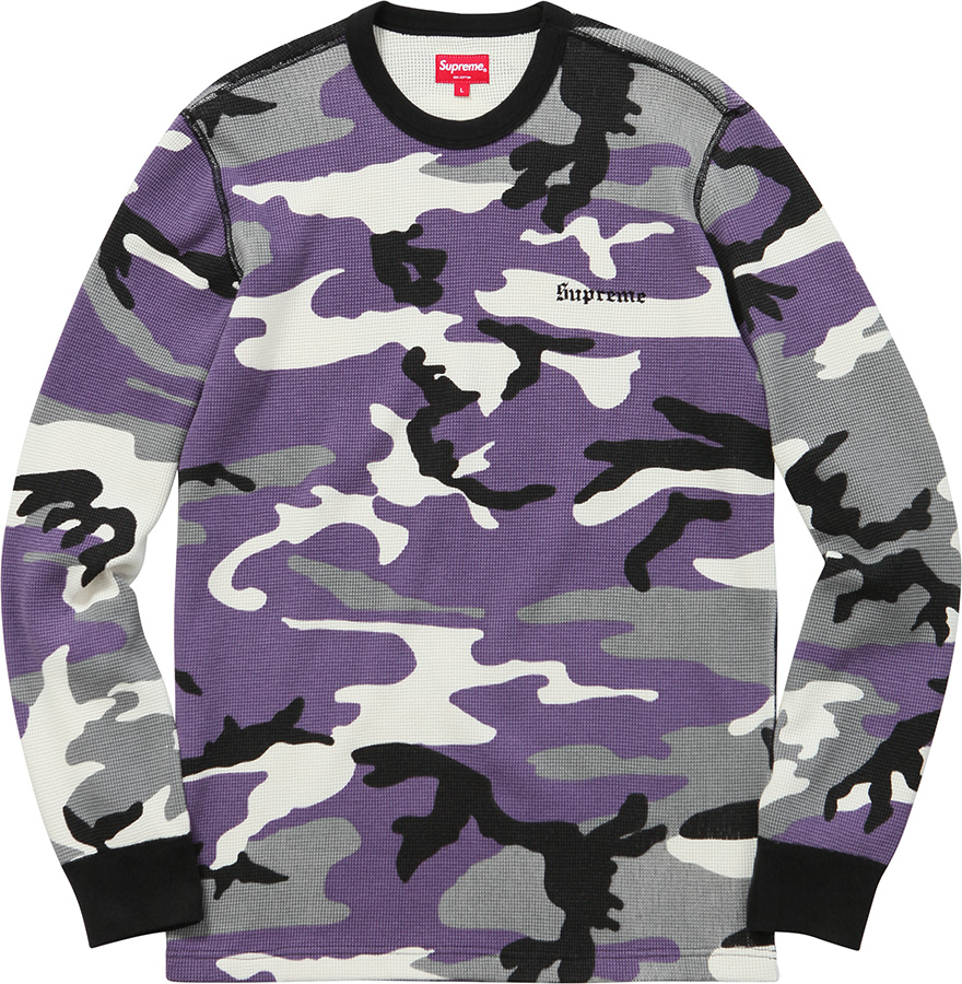 Camo Waffle Thermal - fall winter 2016 - Supreme