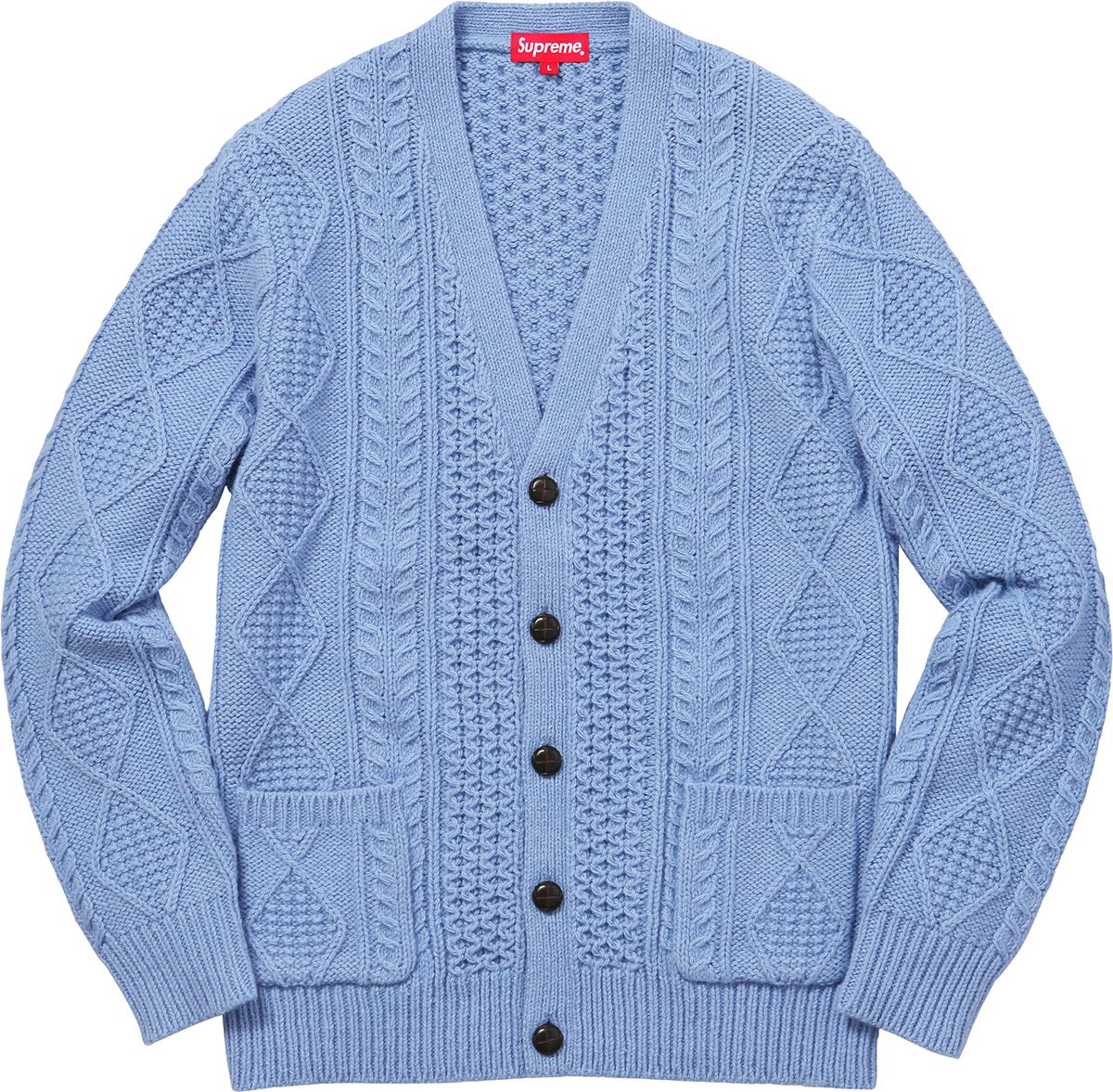 Details Supreme Cable Knit Cardigan - Supreme Community