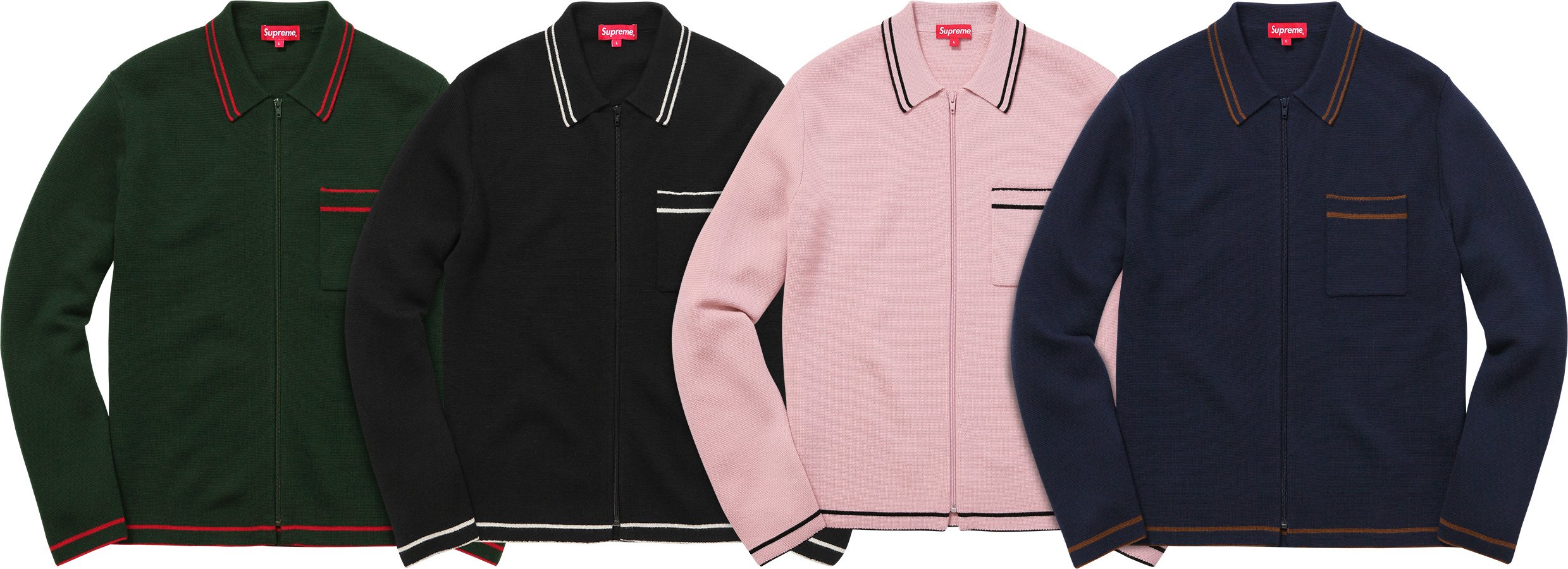 Zip Up Polo Sweater - fall winter 2016 - Supreme