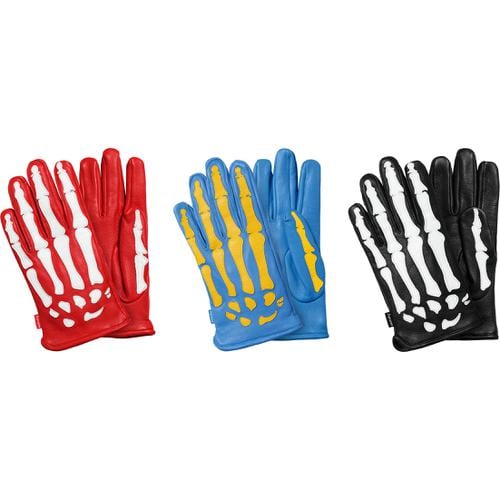 Supreme Supreme Vanson Leather X-Ray Gloves for fall winter 17 season