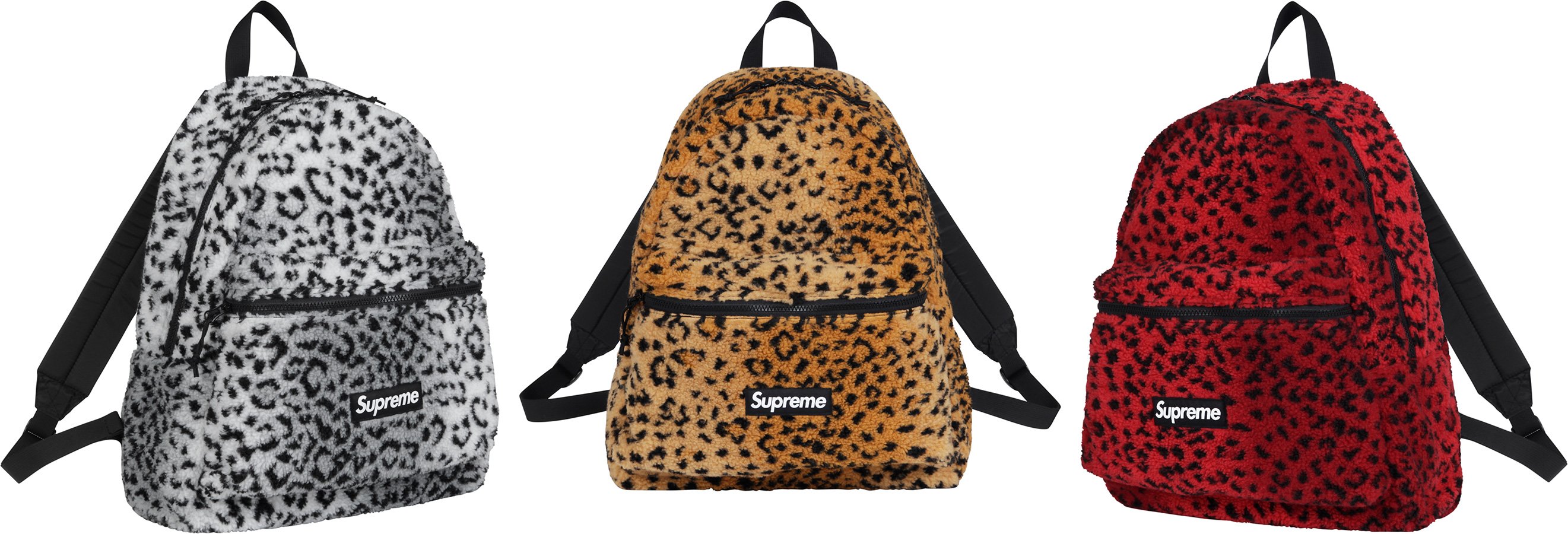 Leopard Fleece Backpack - fall winter 2017 - Supreme