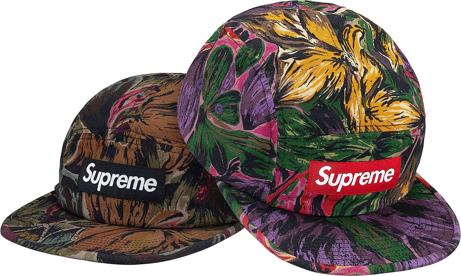 Painted Floral Camp Cap - fall winter 2017 - Supreme