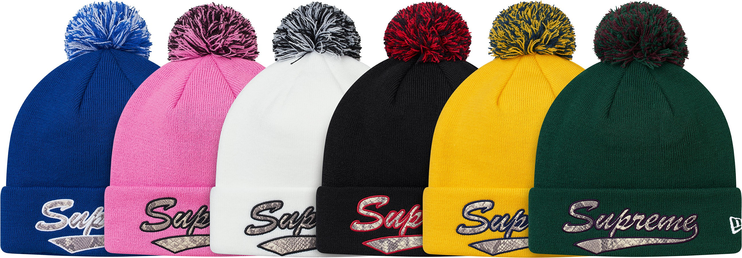 17Fw supreme New Era Snake Script Beanie