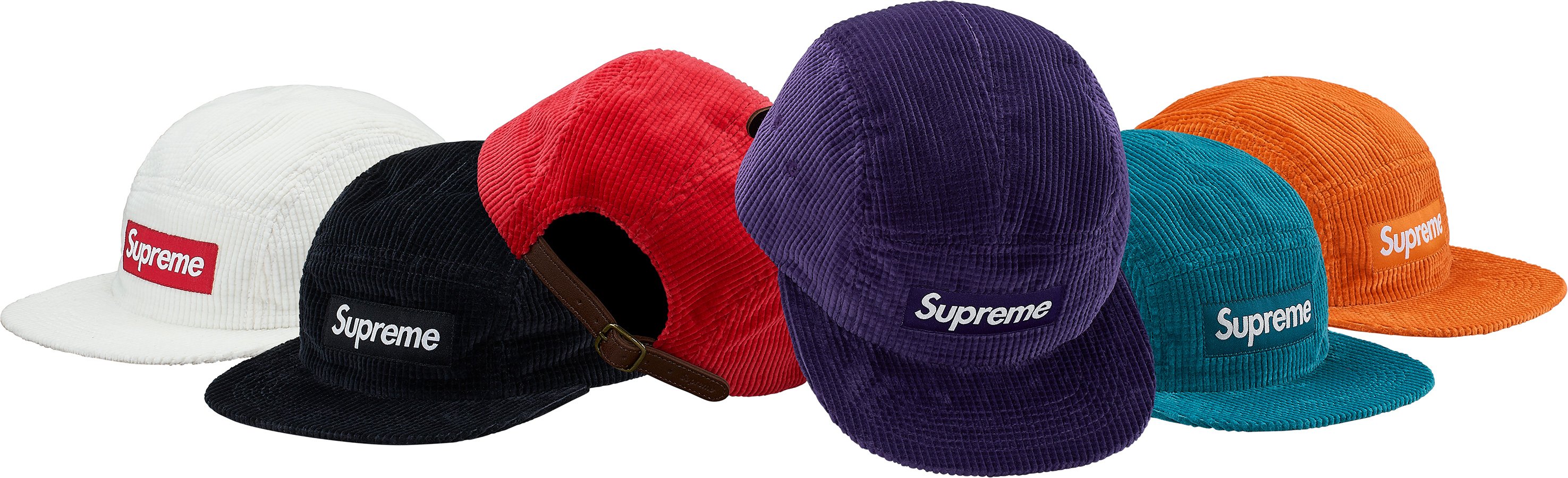 Supreme Waffle Corduroy Camp Cap  Red