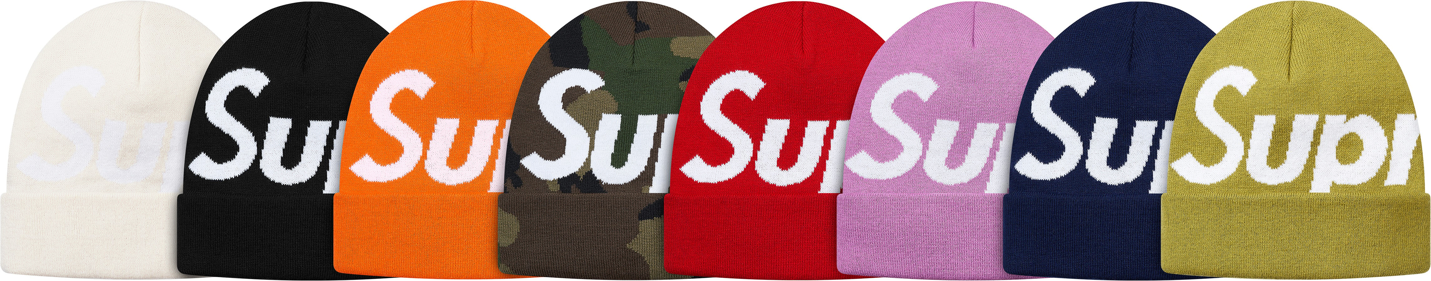 Supreme Big Logo Beanie - Red