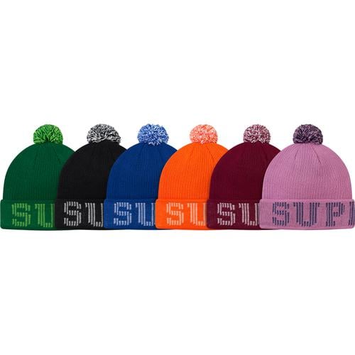 Supreme Grid Logo Beanie released during fall winter 17 season