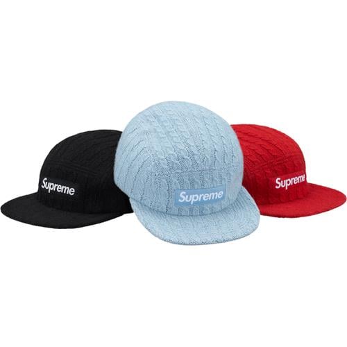 Supreme Fitted Cable Knit Camp Cap released during fall winter 17 season