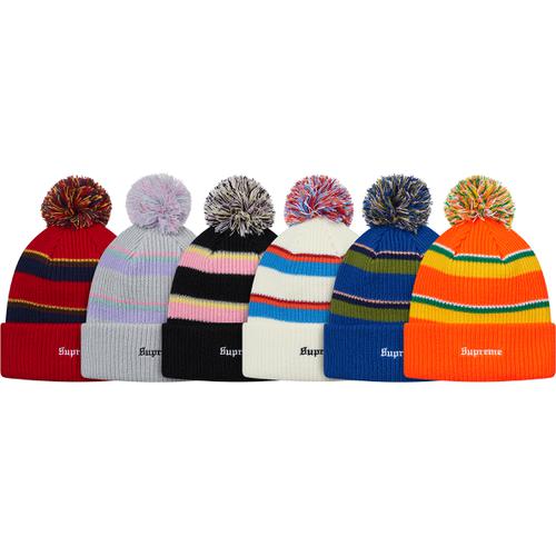 Supreme Big Stripe Beanie released during fall winter 17 season