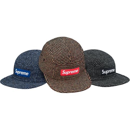 Supreme Bouclé Houndstooth Camp Cap for fall winter 17 season