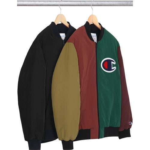 Details on Supreme Champion Color Blocked Jacket from fall winter
                                            2017 (Price is $218)