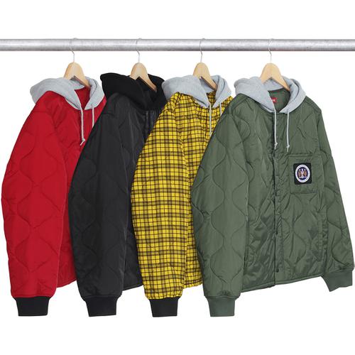 Supreme Quilted Liner Hooded Jacket releasing on Week 0 for fall winter 17