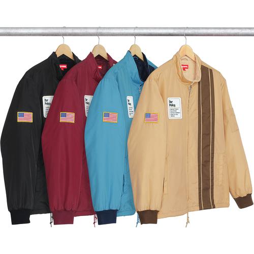 Supreme Pit Crew Jacket released during fall winter 17 season