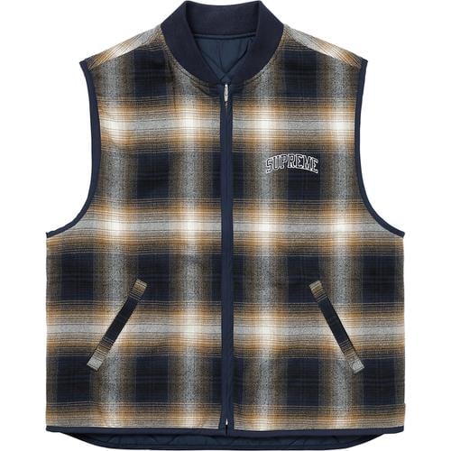 Details on Reversible Shadow Plaid Vest None from fall winter 2017 (Price is $158)