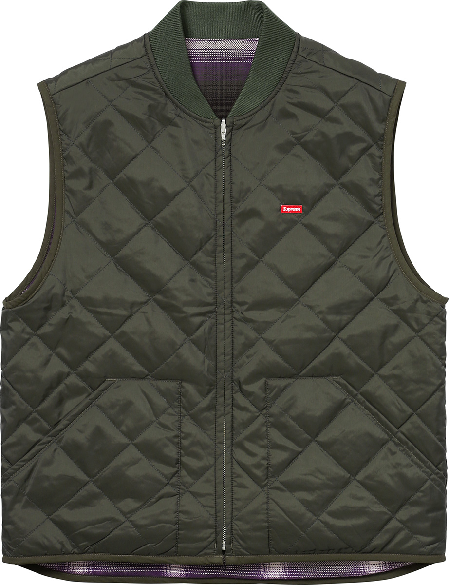 Reversible Shadow Plaid Vest - fall winter 2017 - Supreme