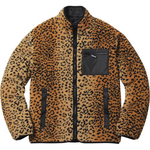 Supreme Leopard Fleece Reversible Jacket (FW17) - $198
