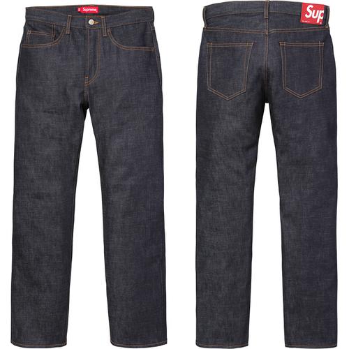 Supreme Rigid Slim Jeans releasing on Week 0 for fall winter 17