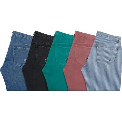 Supreme Washed Regular Jeans releasing on Week 0 for fall winter 2017