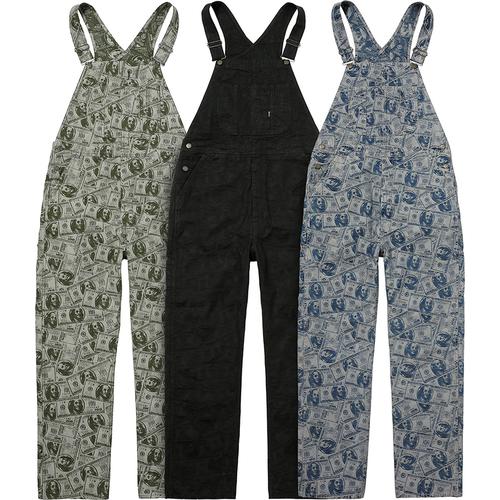 Supreme 100 Dollar Bill Overalls for fall winter 17 season