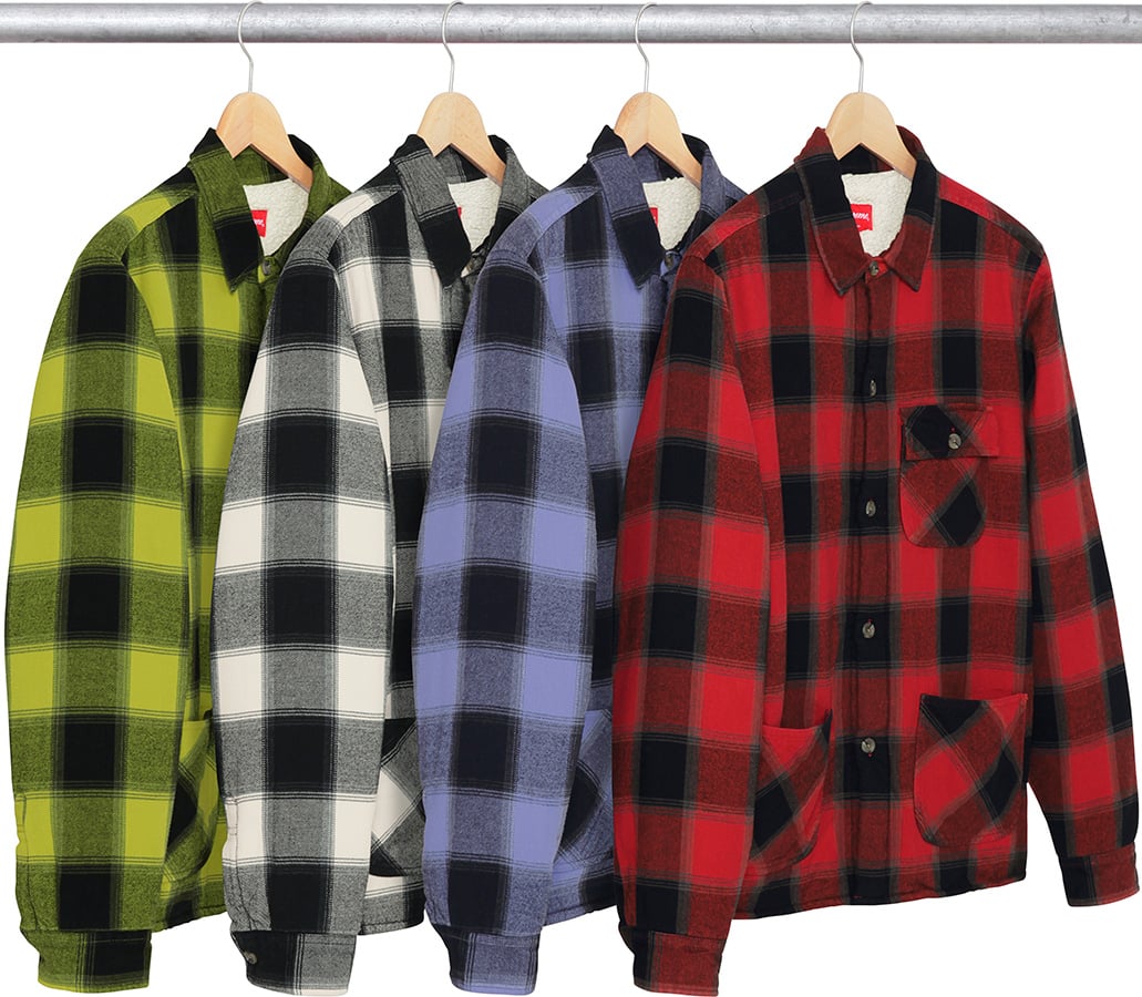 Buffalo Plaid Sherpa Lined Chore Shirt - fall winter 2017 - Supreme