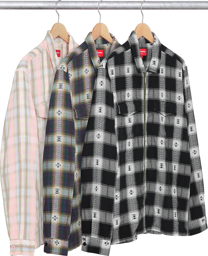 Plaid Flannel Zip Up Shirt - fall winter 2017 - Supreme