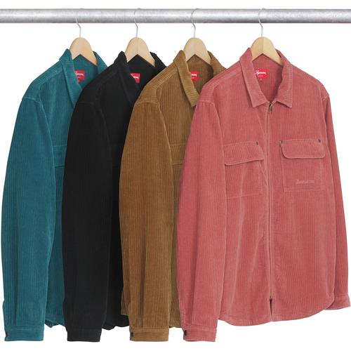 Details on Corduroy Zip Up Shirt from fall winter
                                            2017 (Price is $128)