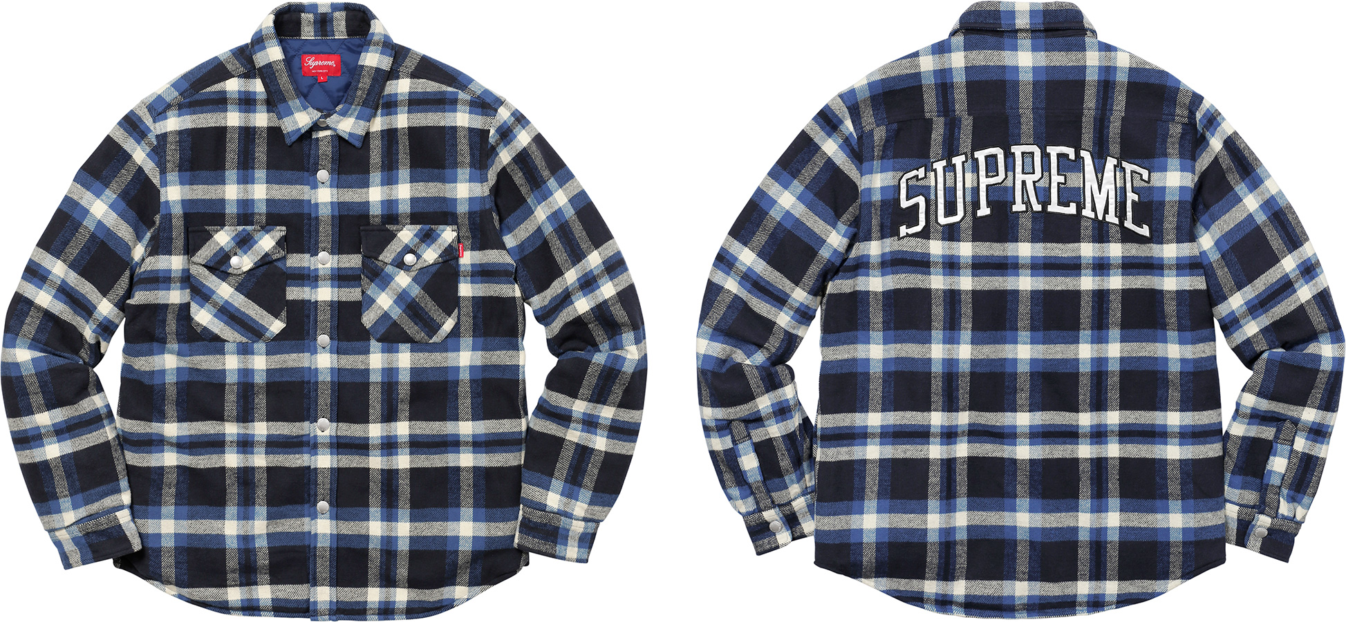 17AW Quilted Arc Logo Flannel Shirt