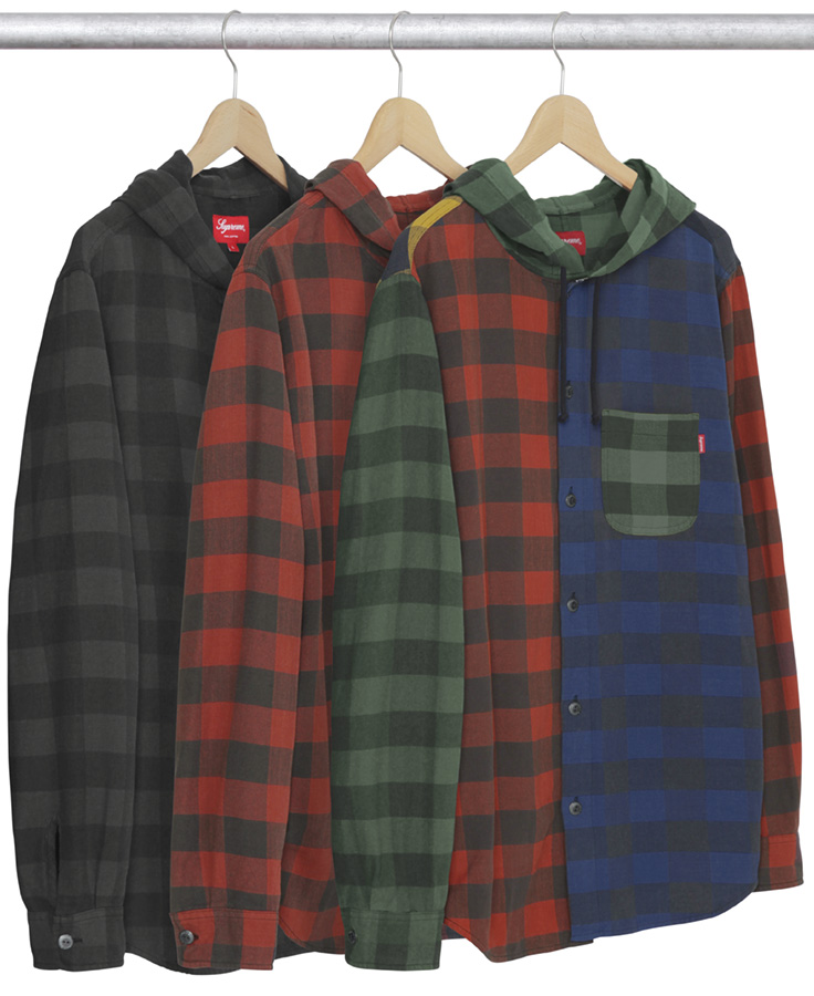 Hooded Buffalo Plaid Flannel Shirt - fall winter 2017 - Supreme