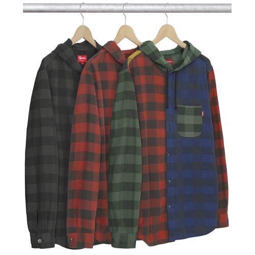 Supreme Hooded Buffalo Plaid Flannel Shirt for fall winter 17 season
