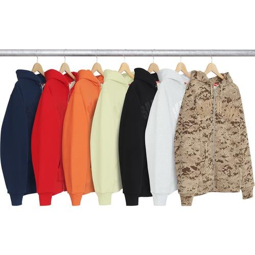 Supreme Arc Logo Thermal Zip Up Sweatshirt for fall winter 17 season