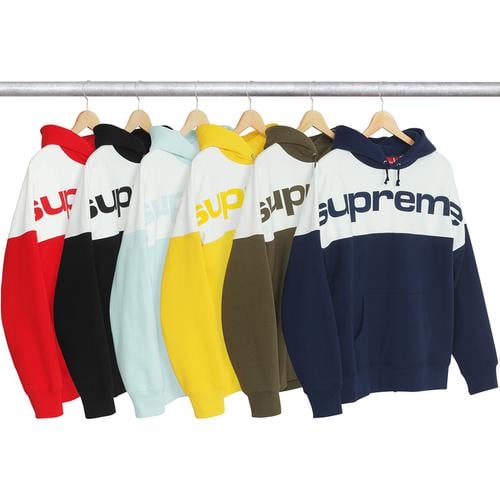 Supreme Blocked Hooded Sweatshirt releasing on Week 0 for fall winter 2017