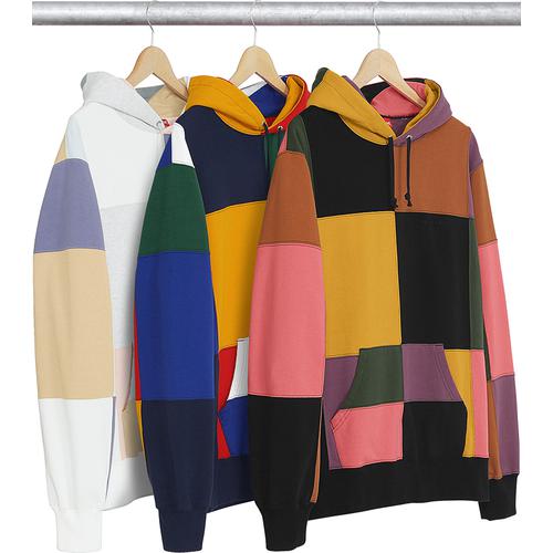 Details on Patchwork Hooded Sweatshirt from fall winter
                                            2017 (Price is $188)