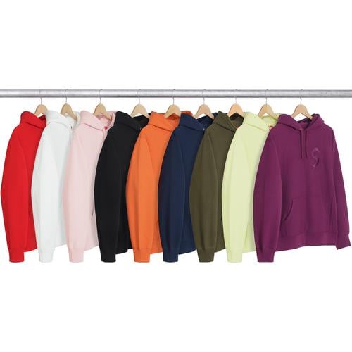 Supreme Tonal S Logo Hooded Sweatshirt releasing on Week 1 for fall winter 2017