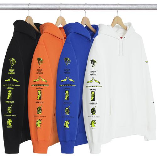 Supreme Menace Hooded Sweatshirt released during fall winter 17 season