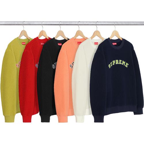 Supreme Polartec Deep Pile Crewneck for fall winter 17 season