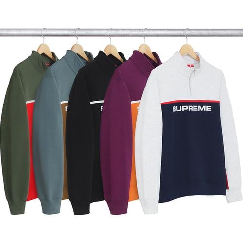 Supreme 2-Tone Half Zip Sweatshirt releasing on Week 3 for fall winter 17